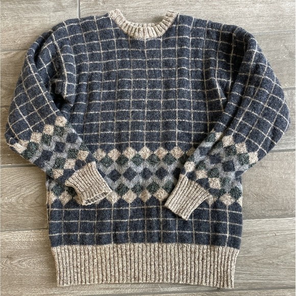 Borderglen Other - vintage borderglen wool sweater geometric design size large United Kingdom
